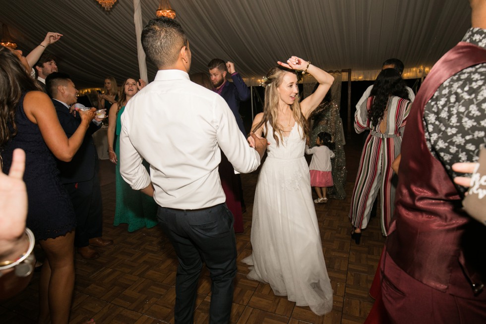 Belmont Manor wedding reception dancing