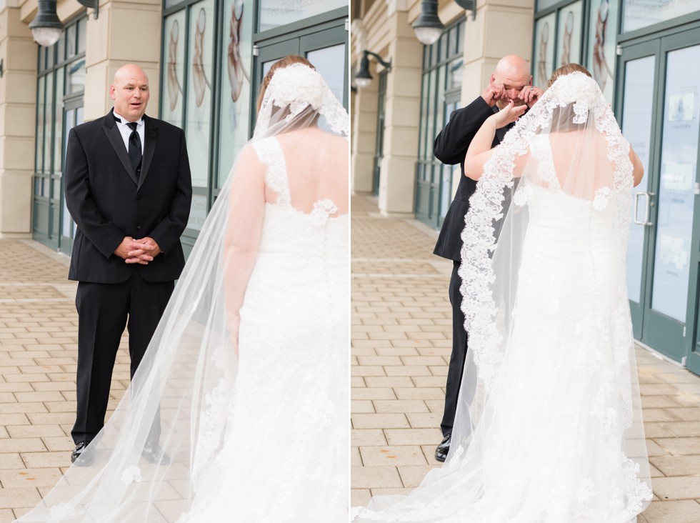 Westin Annapolis wedding father daughter first look