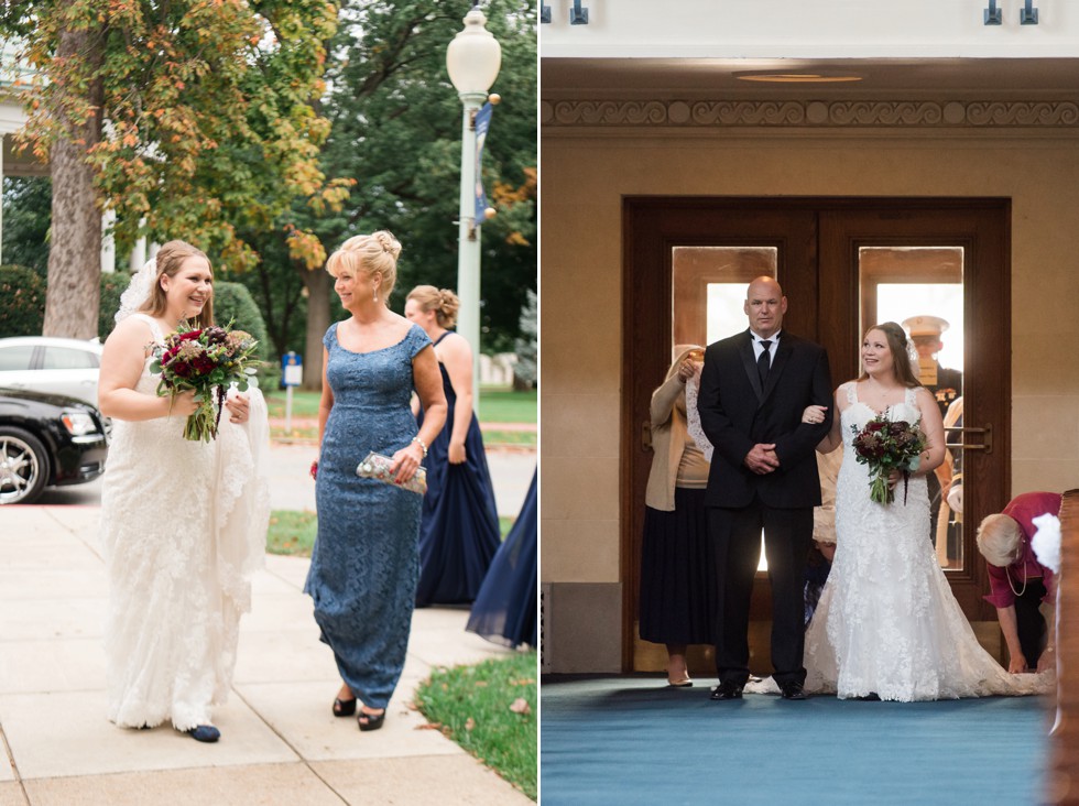 US Naval Academy Chapel Fall Wedding Ceremony