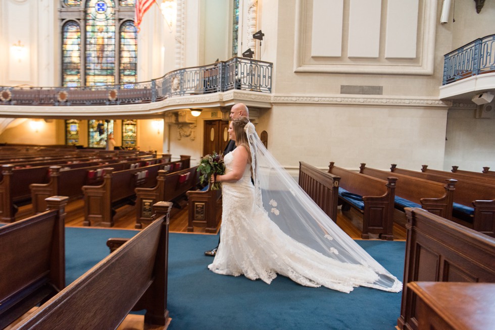 US Naval Academy Chapel Fall Wedding Ceremony