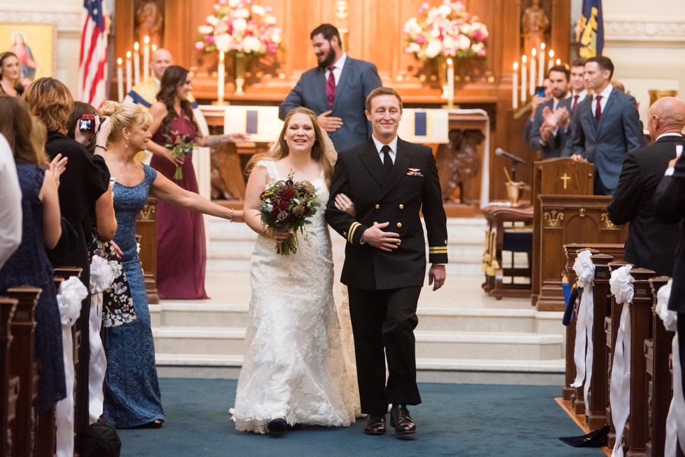 US Naval Academy Chapel Wedding Ceremony