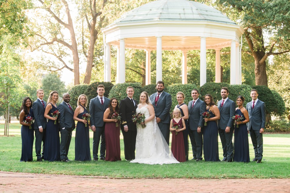 USNA Garden Wedding party photos