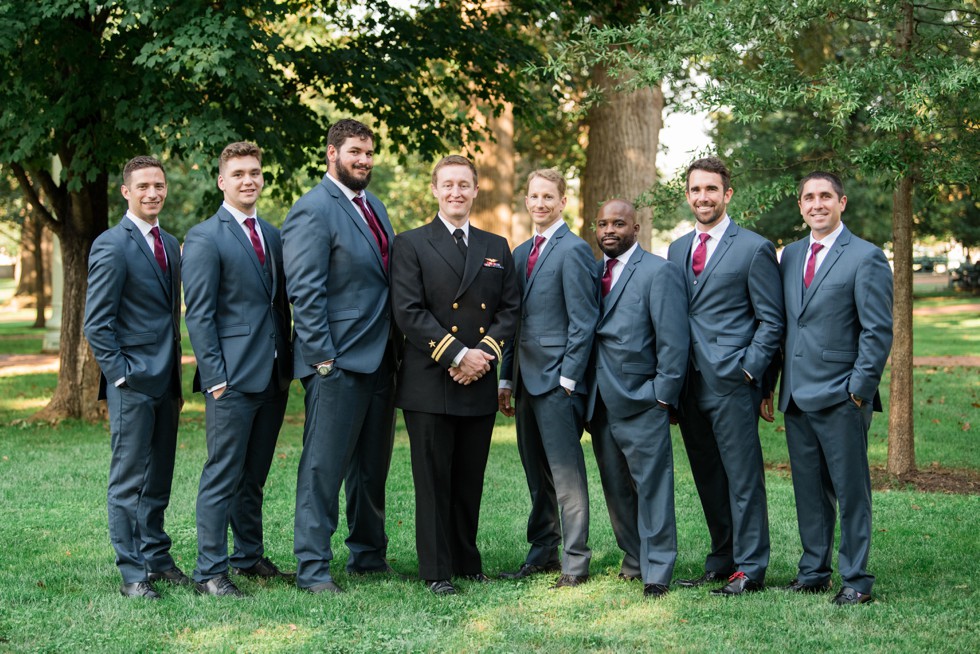 USNA Garden Wedding party photos