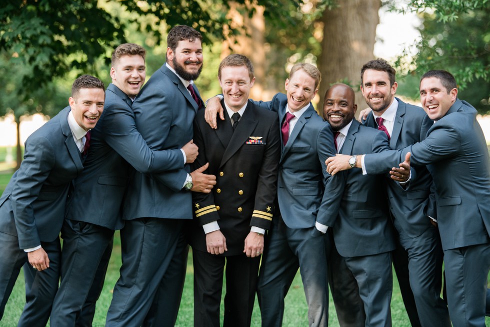 USNA Garden Wedding party photos