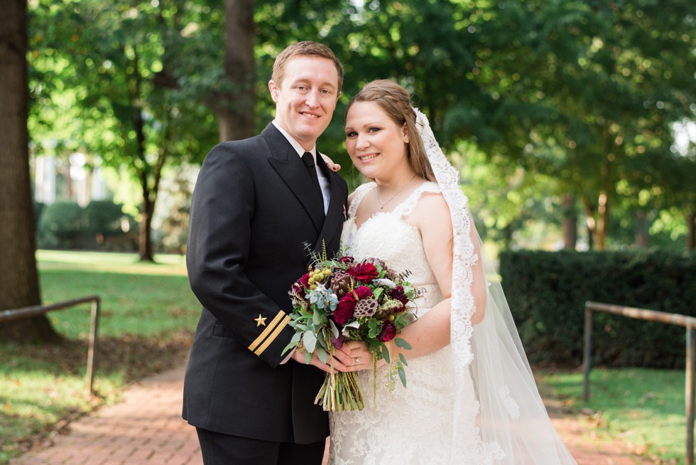 Superintendent's Garden USNA wedding photos