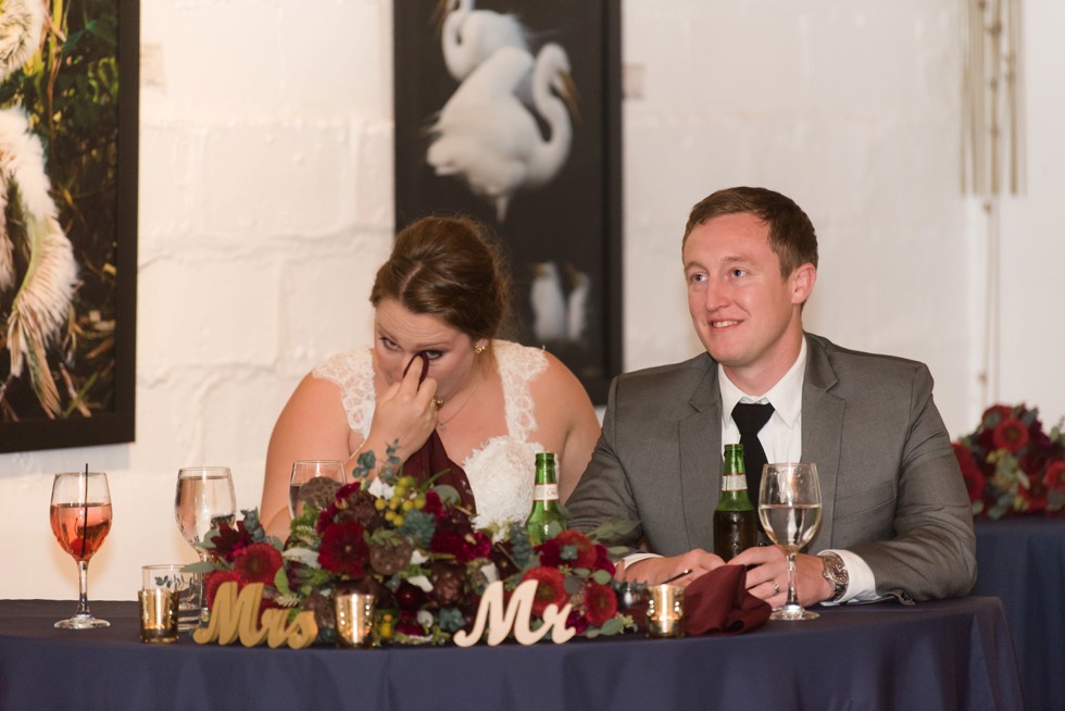 Annapolis Maritime Museum wedding first toasts