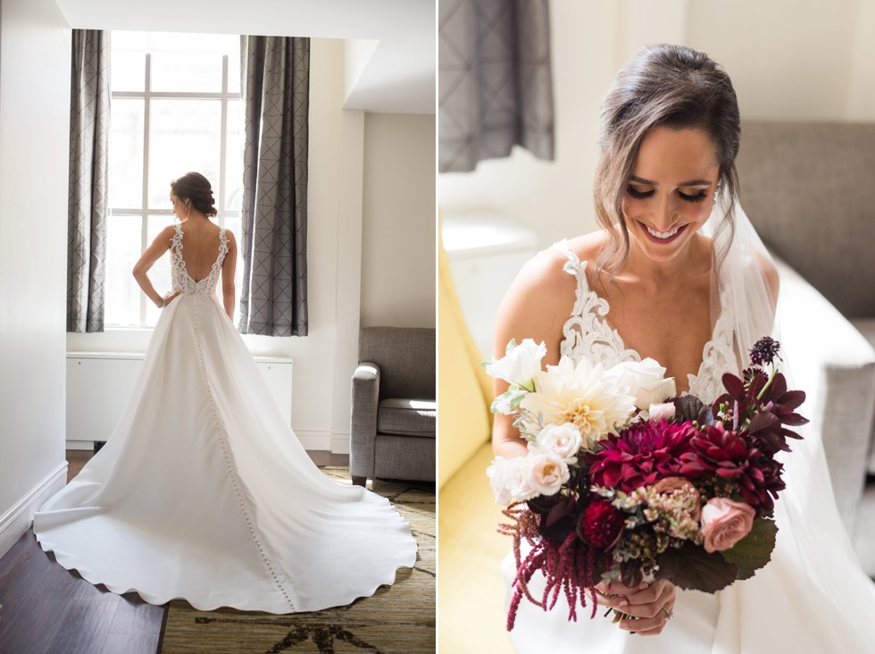 Hotel Indigo Baltimore wedding bridal portraits