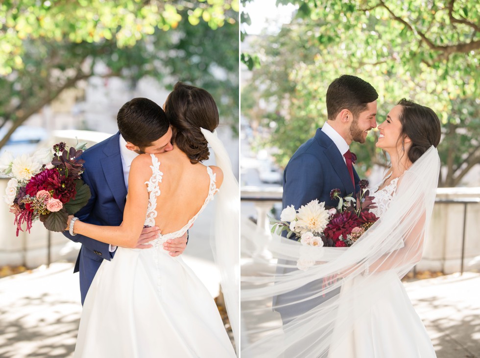 Peabody Library Mount Vernon Wedding first look