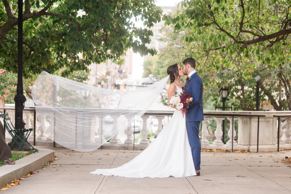 Peabody Library Mount Vernon Wedding first look