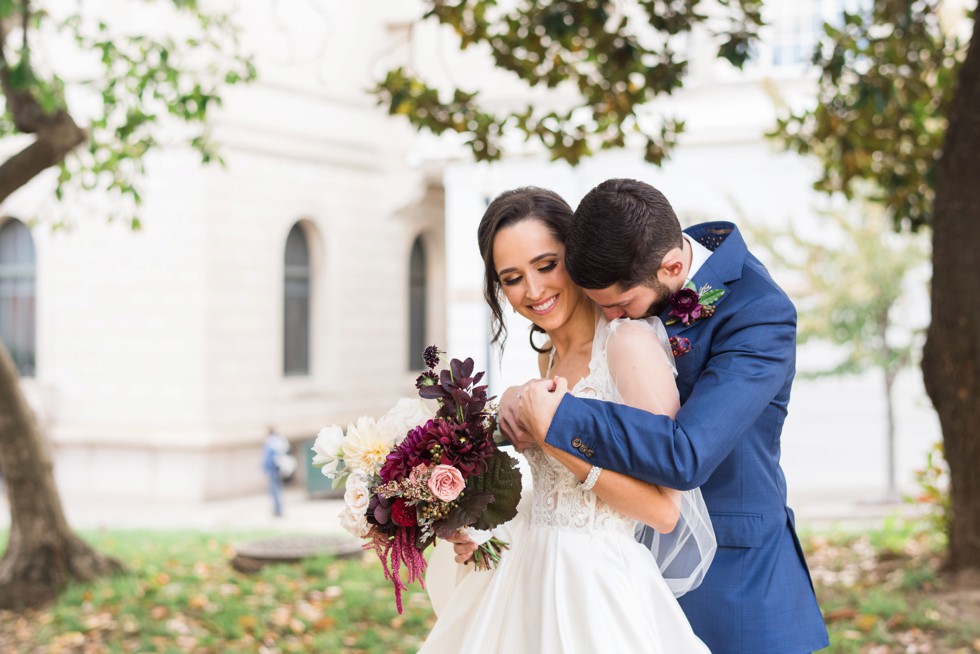 Peabody Library Mount Vernon Wedding first look