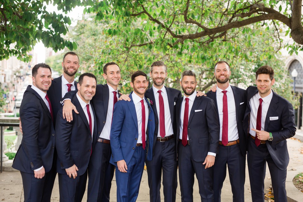 Groom and groomsmen Mount Vernon Place Walters Art Museum