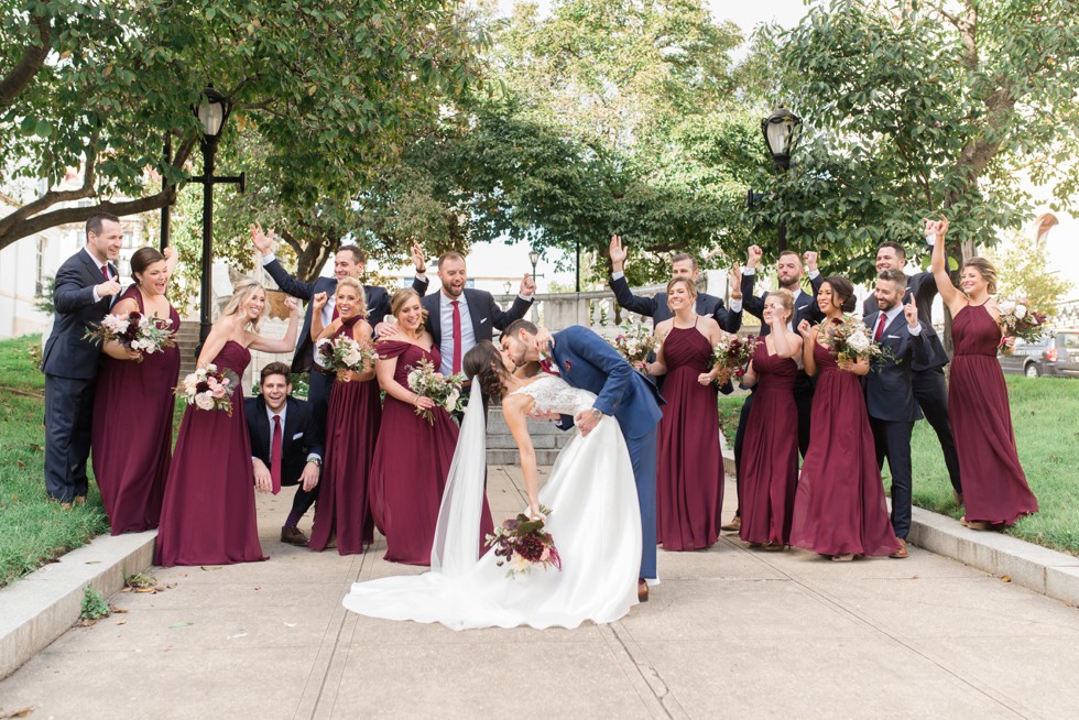 Wedding photos in George Peabody Library