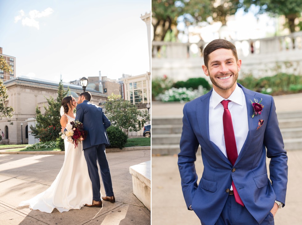 Wedding photos in George Peabody Library