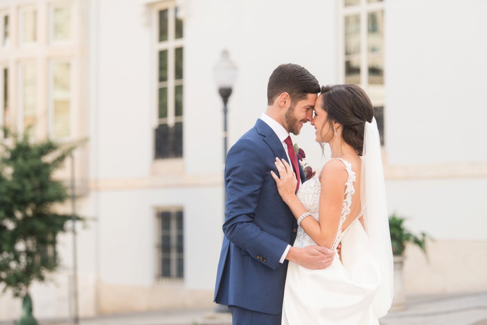 Wedding photos in George Peabody Library