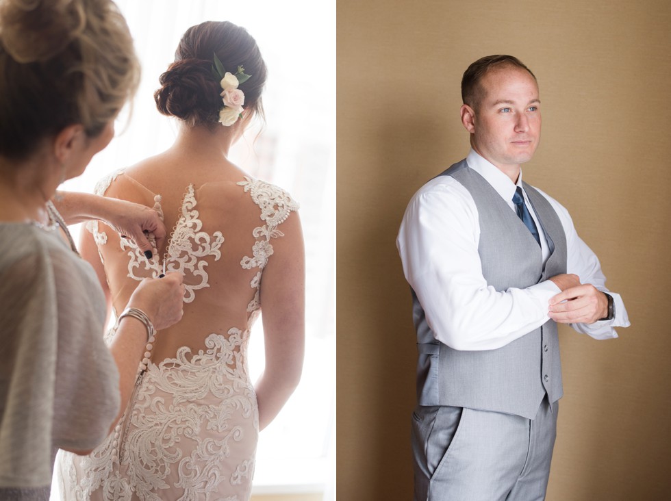 Baltimore Marriott waterfront wedding getting ready