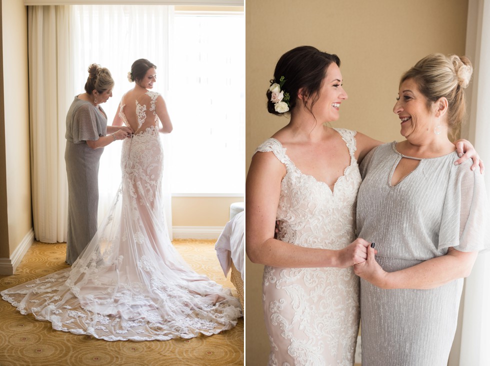 Baltimore Marriott waterfront wedding getting ready