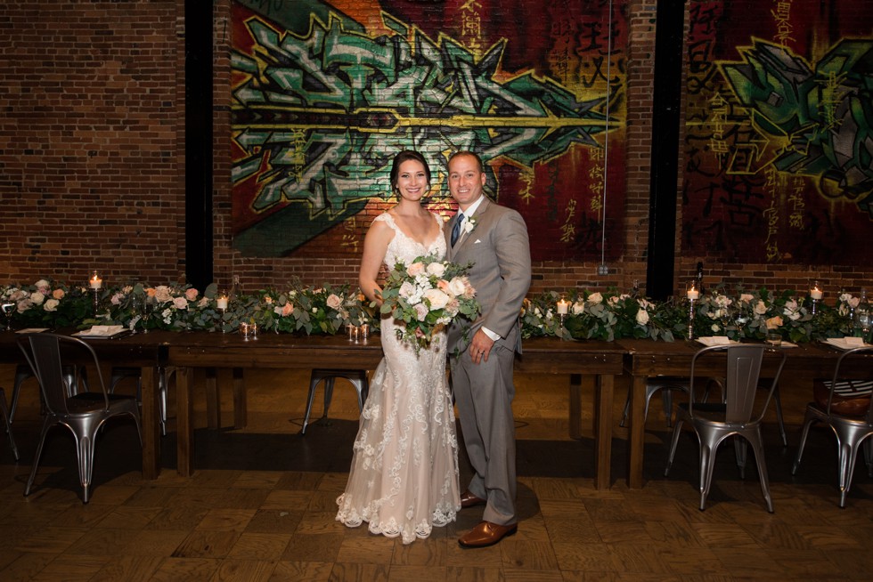 graffiti wedding photos in Baltimore The Assembly Room