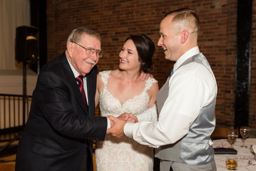 The Assembly Room industrial wedding reception in Baltimore