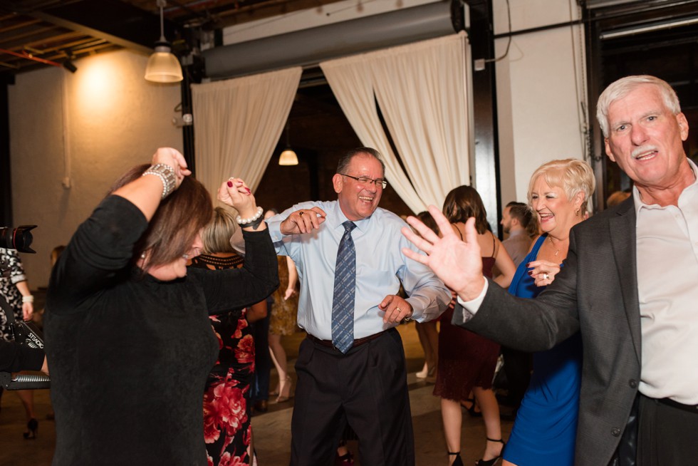 The Assembly Room industrial wedding reception in Baltimore