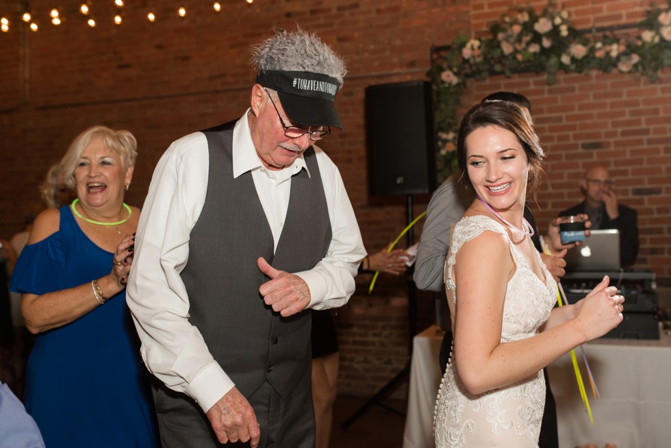 The Assembly Room industrial wedding reception in Baltimore