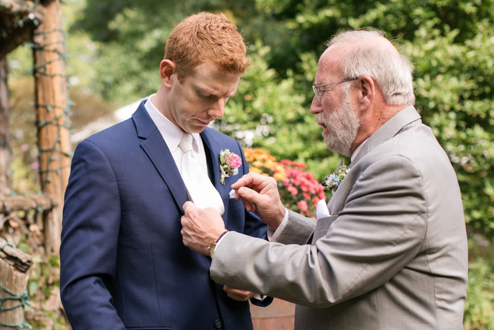 London Town Gardens groom getting ready