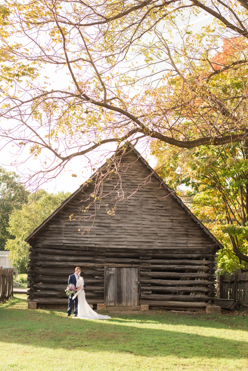 London Town Gardens fall wedding party