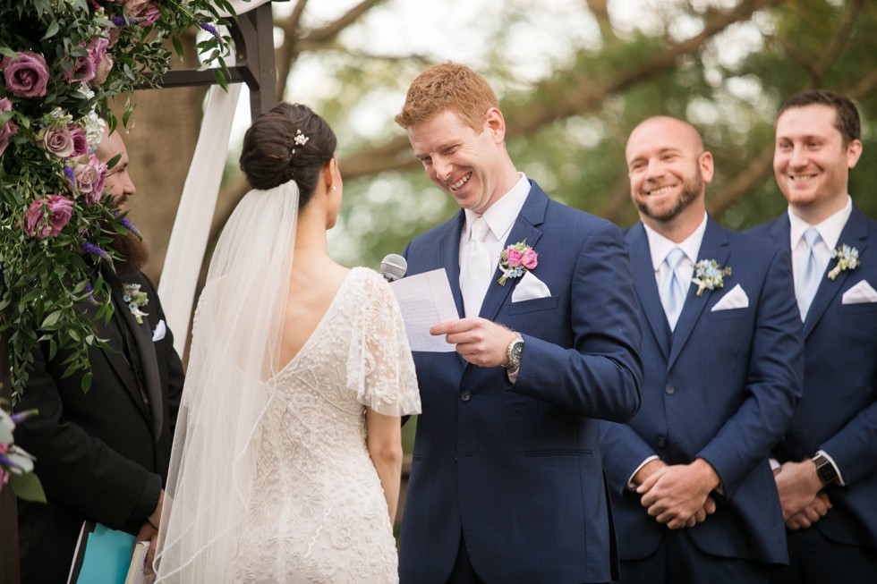 London Town Gardens outdoor wedding ceremony