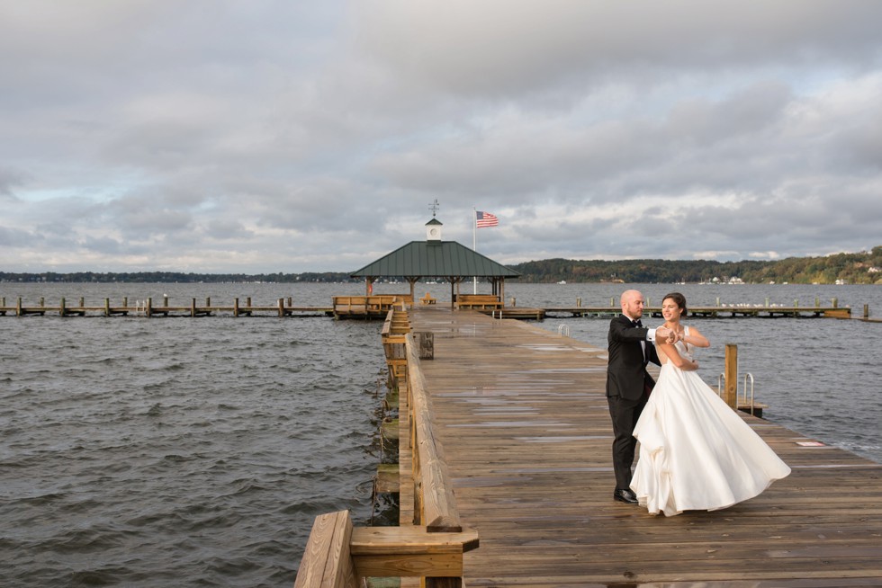 Sherwood Forest Clubhouse waterfront Wedding couple