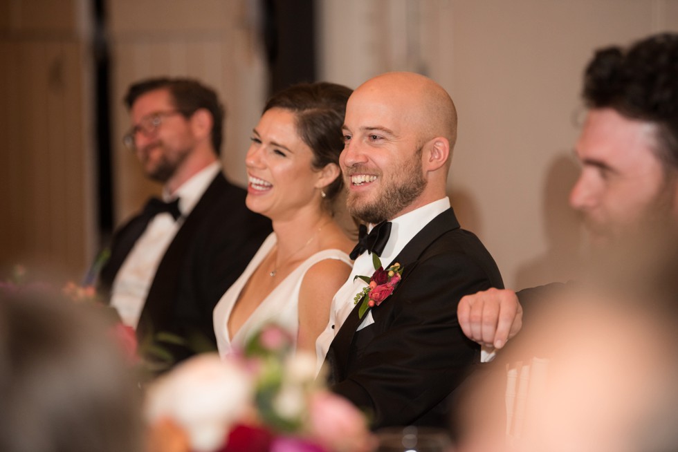 Annapolis Sherwood Forest wedding reception toasts