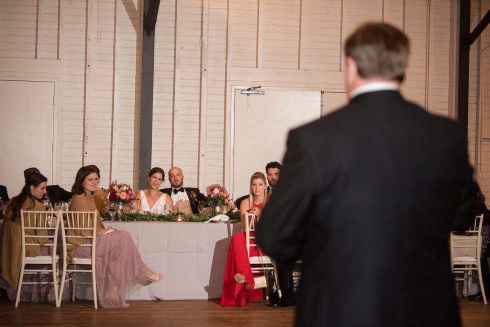 Annapolis Sherwood Forest wedding reception toasts