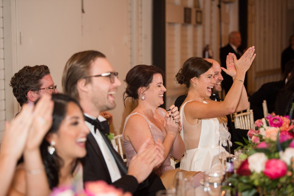 Annapolis Sherwood Forest wedding reception toasts