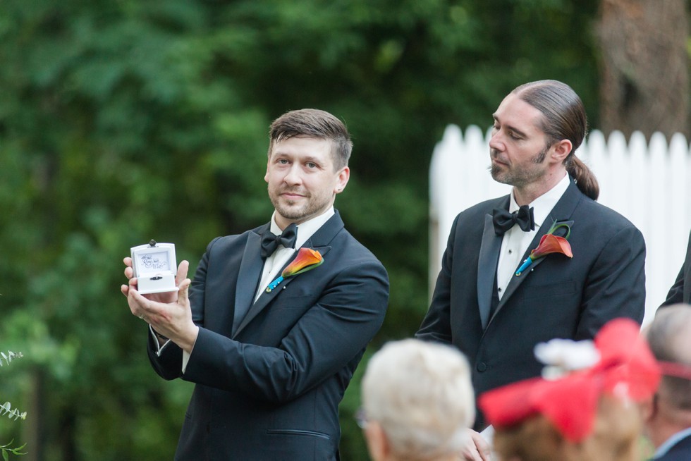 Garden wedding ceremony Overhills Mansion - Associate Photographer Anna