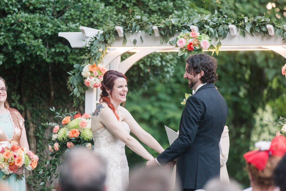 Garden wedding ceremony Overhills Mansion - Associate Photographer Anna