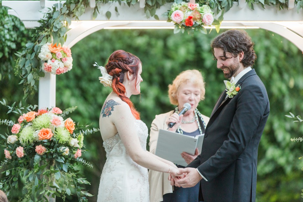 Garden wedding ceremony Overhills Mansion - Associate Photographer Anna