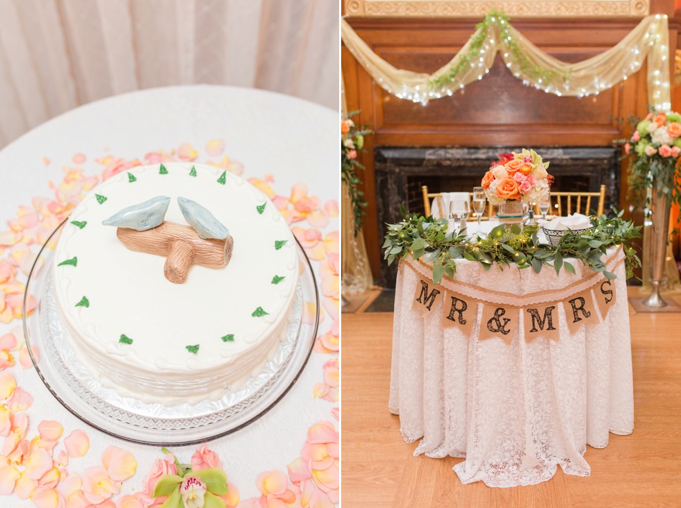 coral wedding decor