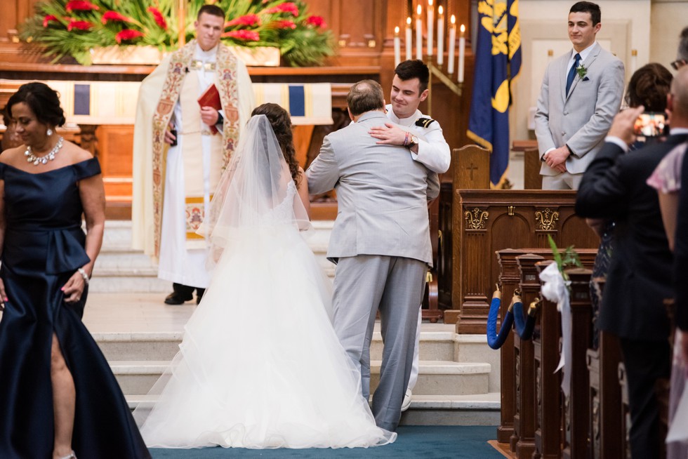 United States naval Academy Chapel Wedding ceremony