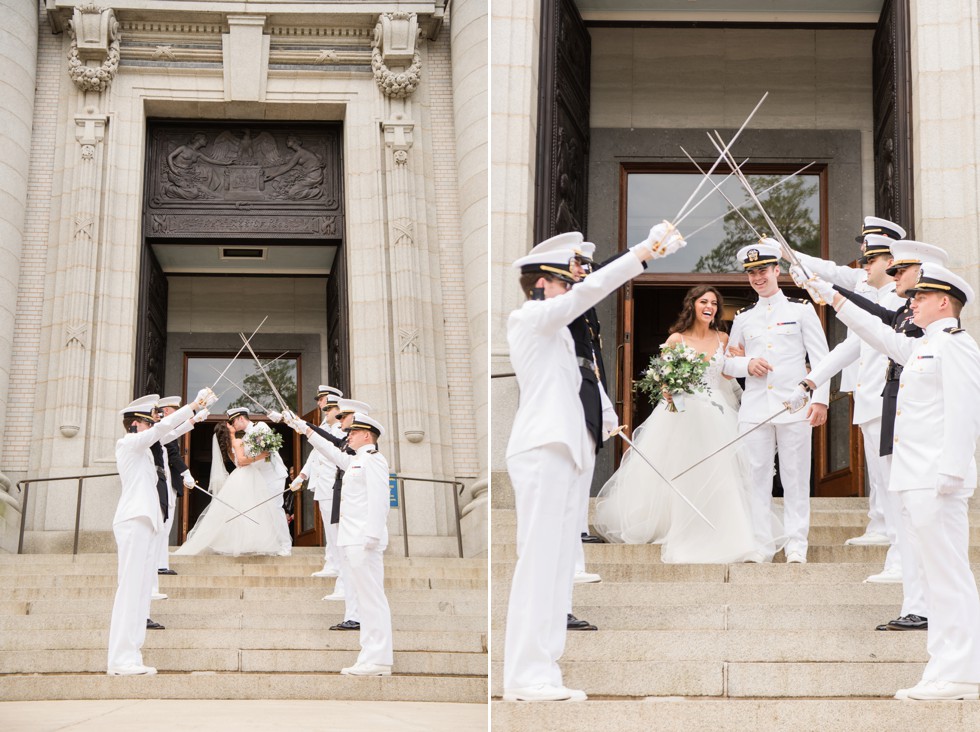 US Naval Academy chapel sword arch