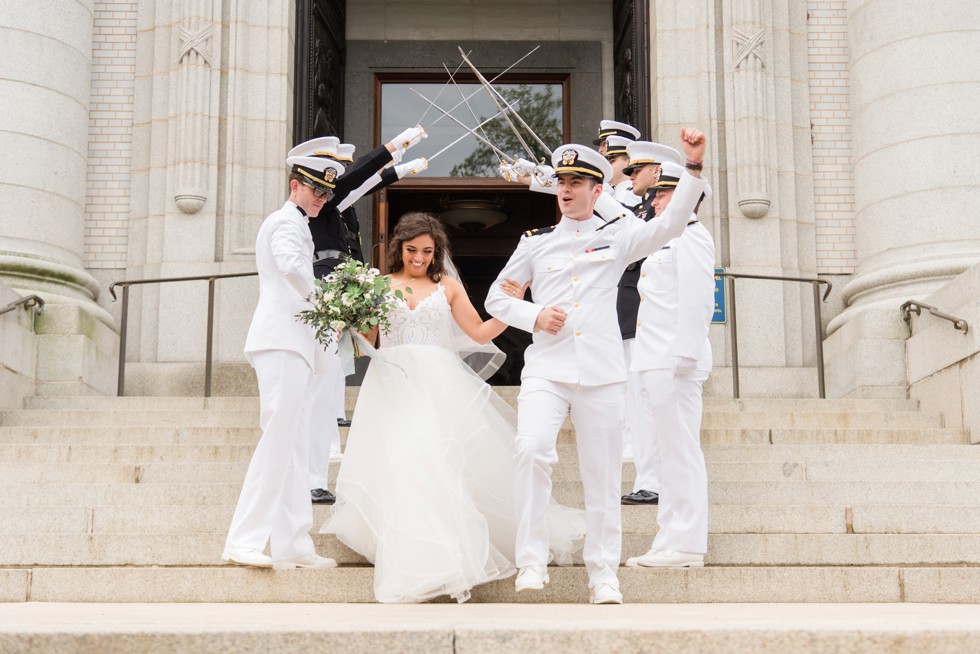 US Naval Academy chapel sword arch