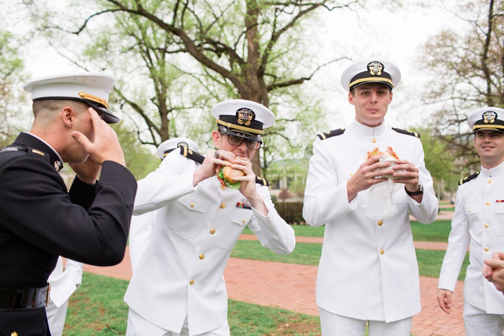 US Naval Academy groomsmen Navy Grad