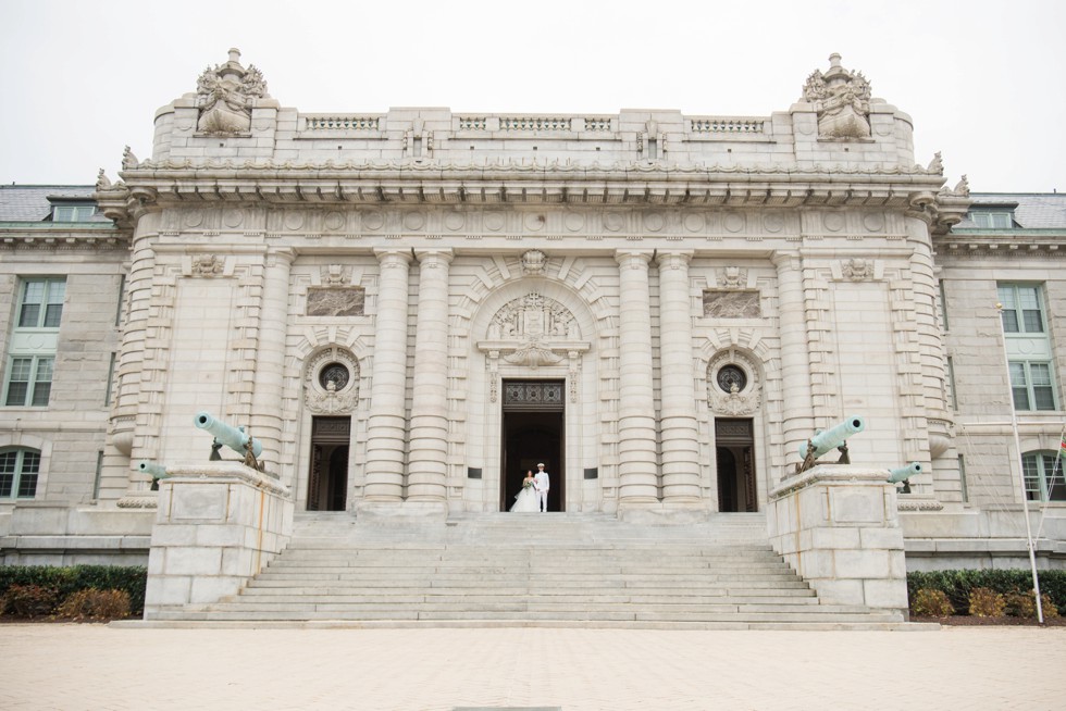 Bancroft Hall USNA wedding photo