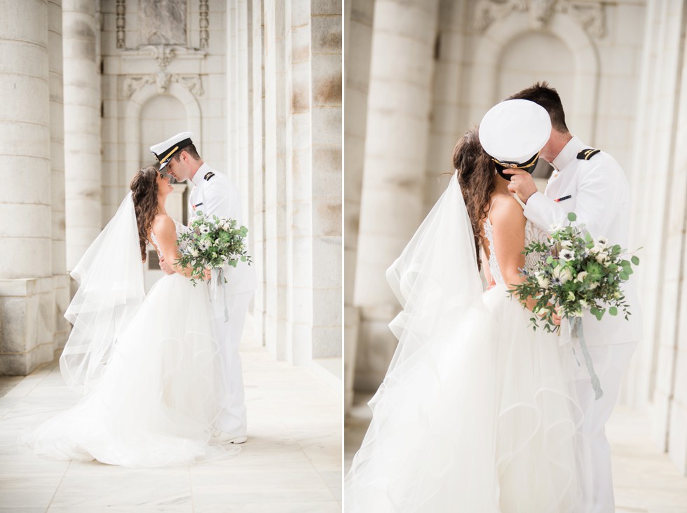 Bancroft Hall USNA wedding couple