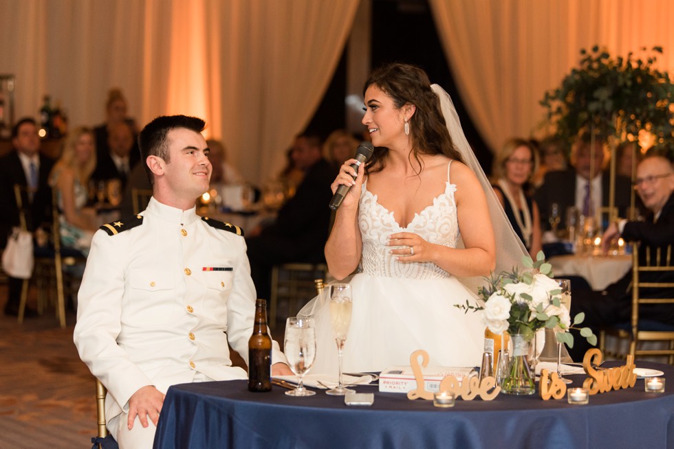 The Westin Annapolis wedding toast