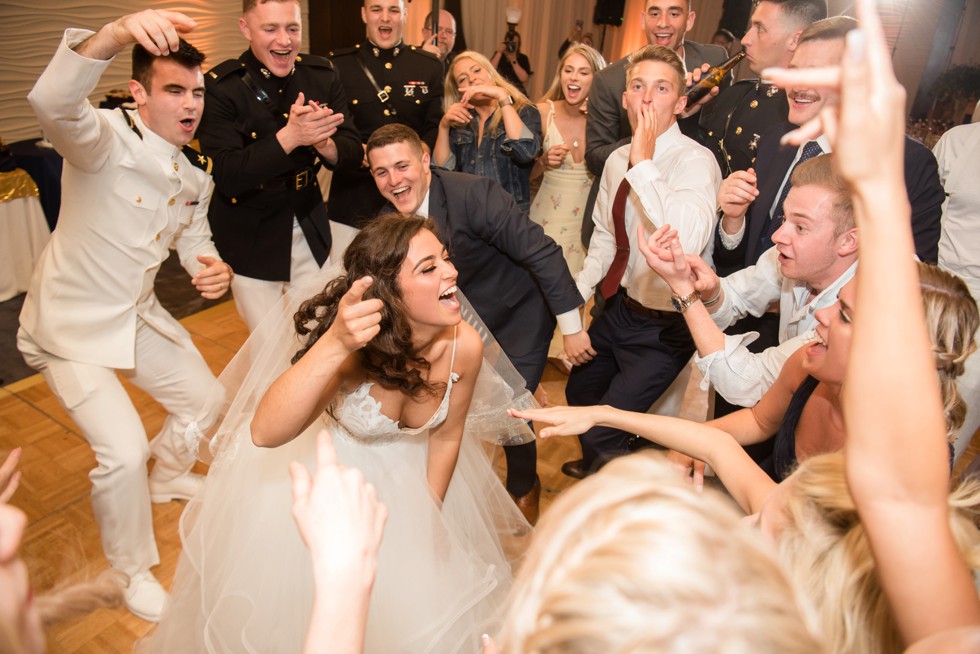 Westin Annapolis military wedding reception