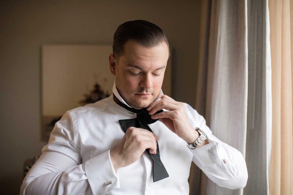 The Tidewater Inn Baltimore groom getting ready