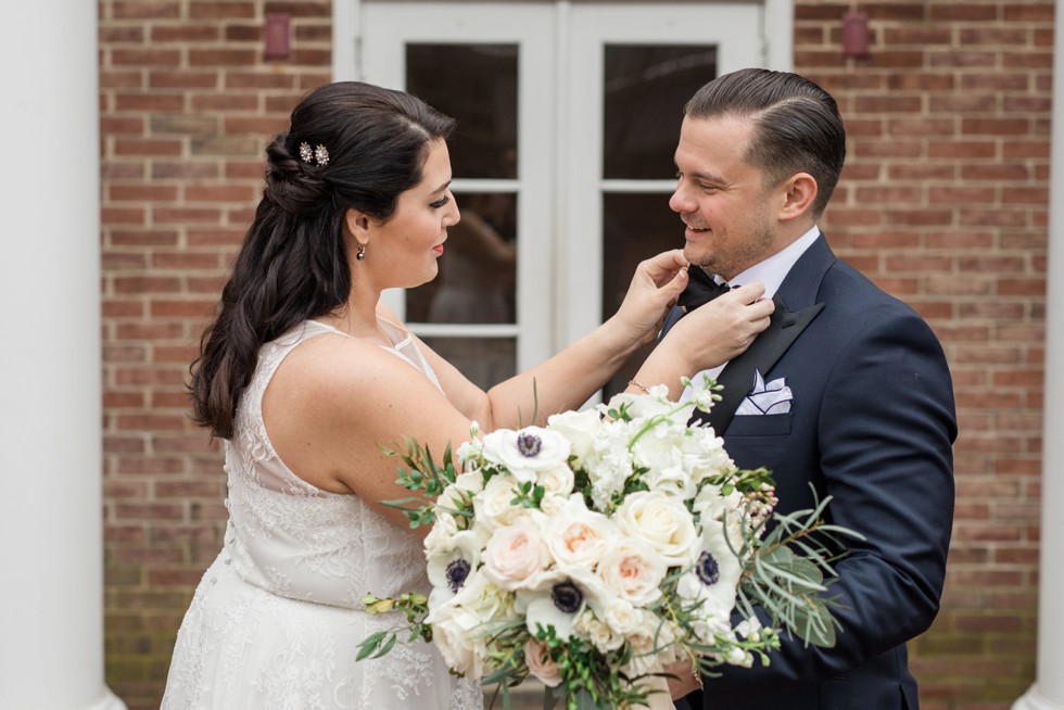 The Tidewater Inn Baltimore bride and groom first look