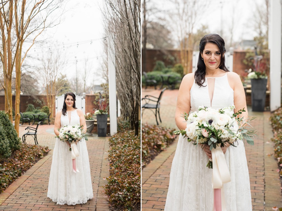 The Tidewater Inn Baltimore bride and groom portrait