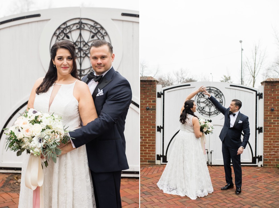 The Tidewater Inn Baltimore bride and groom portrait