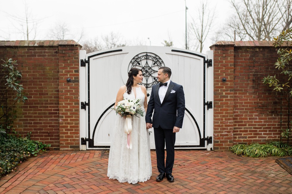 The Tidewater Inn Baltimore bride and groom portrait