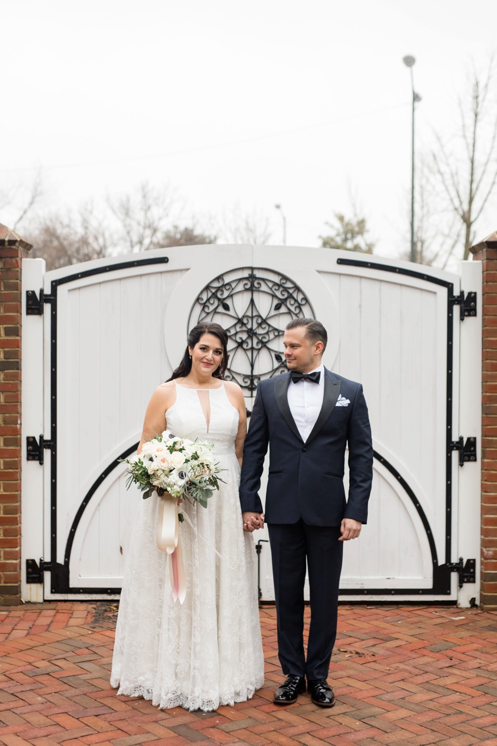 The Tidewater Inn Baltimore bride and groom portrait