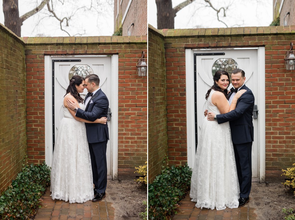 The Tidewater Inn Baltimore bride and groom portrait